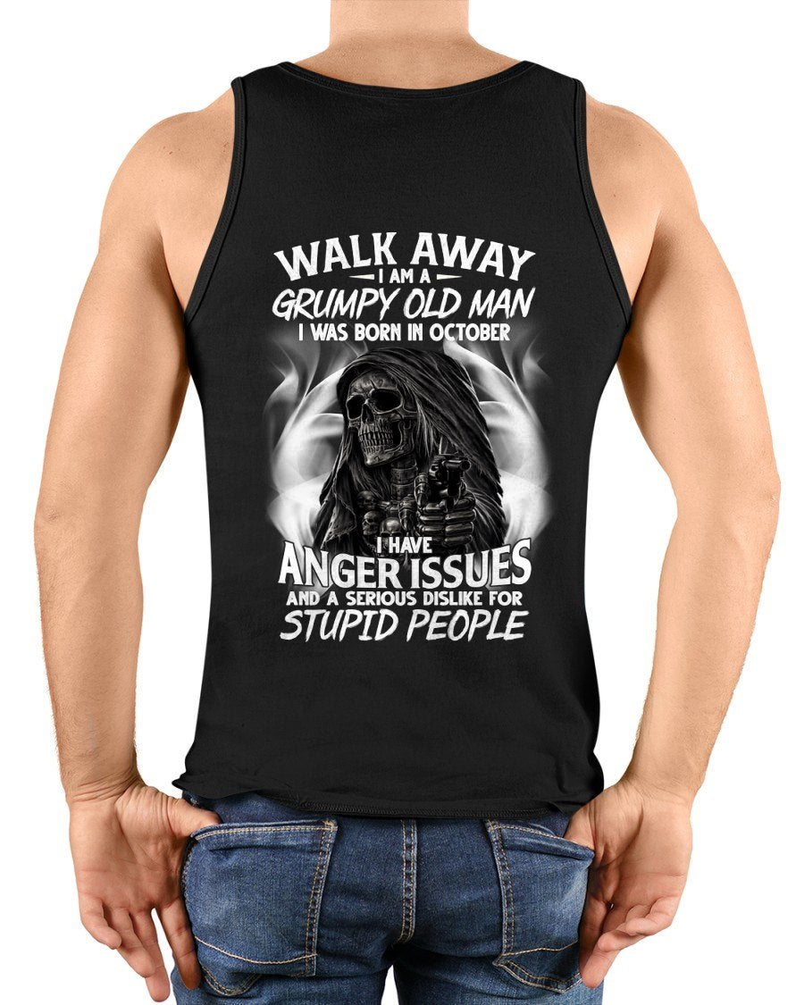 OCTOBER - As a Grumpy old man born in OCTOBER T-shirt For Man - TRACY10 (SKU2602-211-10)
