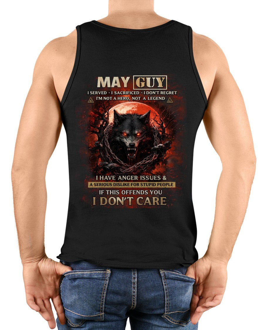 MAY - I DON'T CARE born in MAY T-shirt For MAN - TRACY05 (SKU2602-163-05)