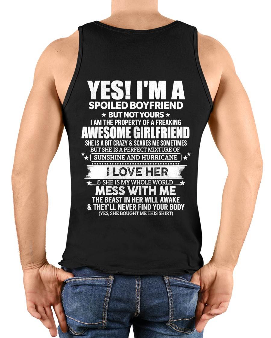 "I HAVE A GIRLFRIEND - SHE IS SUNSHINE AND HURRICANE" –  T - SHIRT FROM WIFE – tracy00 (SKU2606-389-00)
