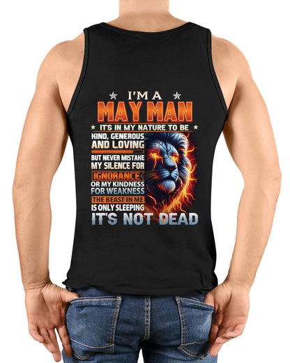 MAY - IT'S NOT DEAD born in May T-Shirt For MAN - TRACY05 (SKU2602-115-05)