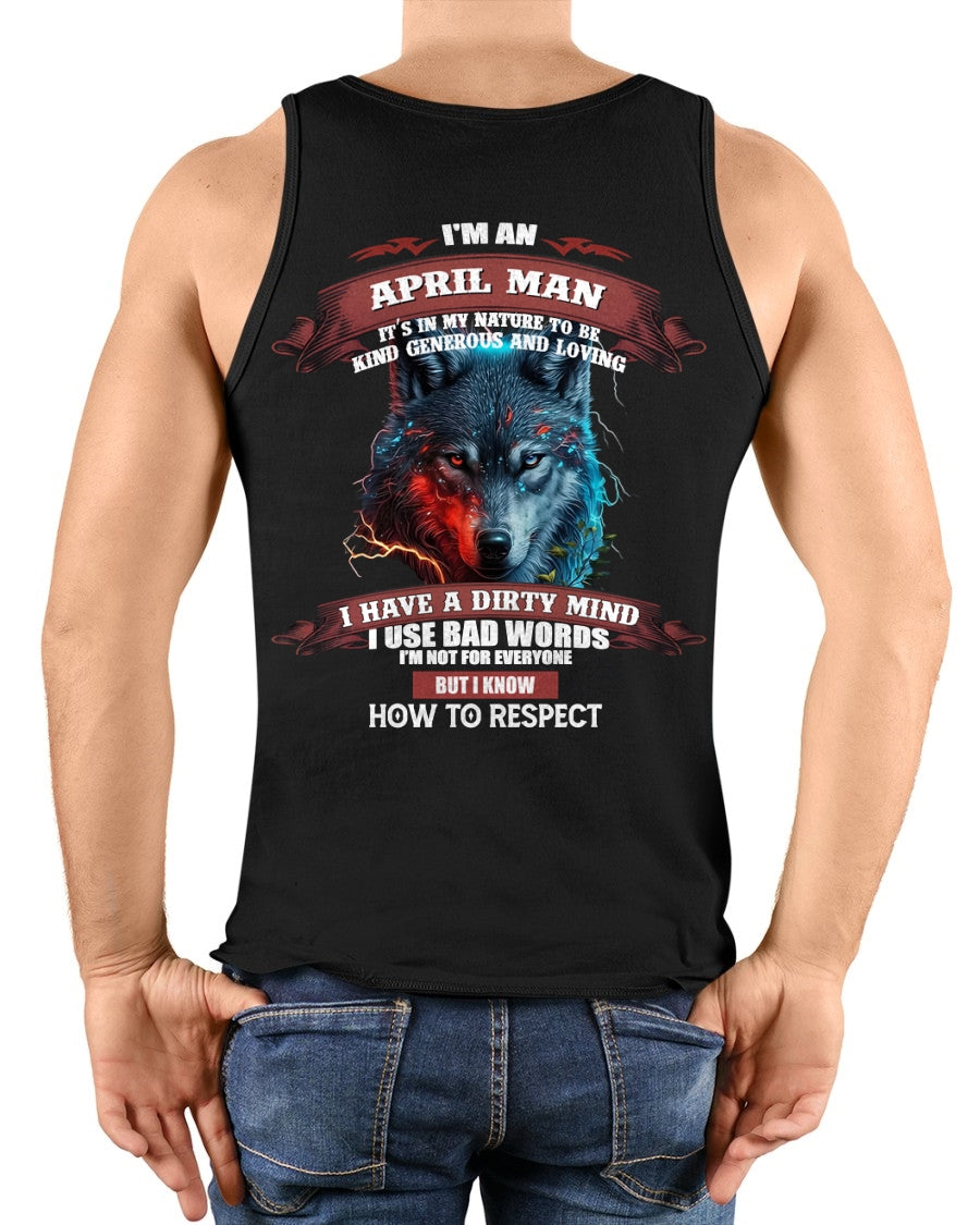 APRIL - KNOW HOW TO RESPECT - BIRTHDAY T-SHIRT FOR MEN - XUAN04 / male (SKU12-162-04)