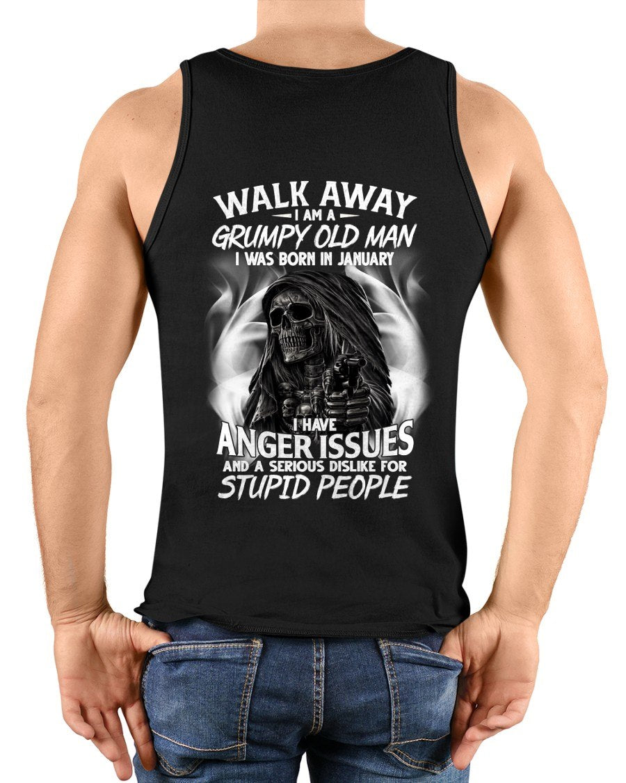 JANUARY - As a Grumpy old man born in JANUARY T-shirt For Man - TRACY01 (SKU2602-211-01)