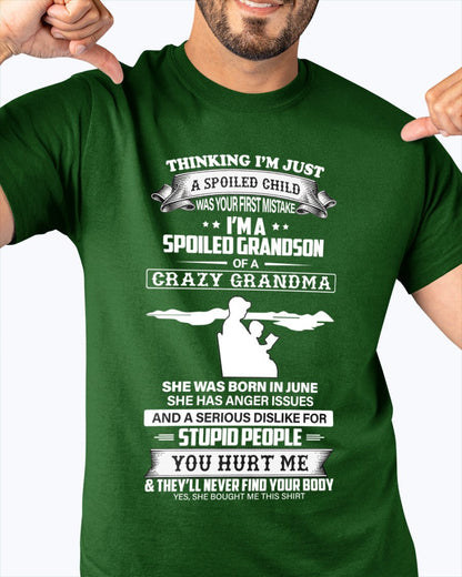 Spoiled by Grandma Shirt June Edition – From Grandma to Grandson tracy06 (SKU-GMS2-06)