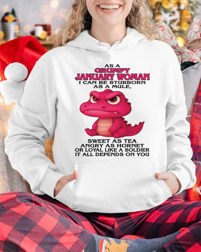 As A Grumpy January Woman - T Shirt For Woman - XUAN01 (SKU09-31-01)