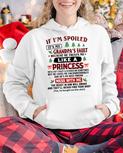 SPOILED GRANDDAUGHTER - PERFECT CHRISTMAS GIFT FOR GRANDDAUGHTER - GIFT FROM GRANDPA - tracy00 (SKU10-180-00)
