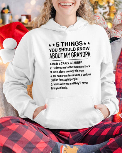FIVE THINGS YOU SHOULD KNOW ABOUT MY GRANDPA - GIFT FROM GRANDPA - tracy00 (SKU2603-134-00)