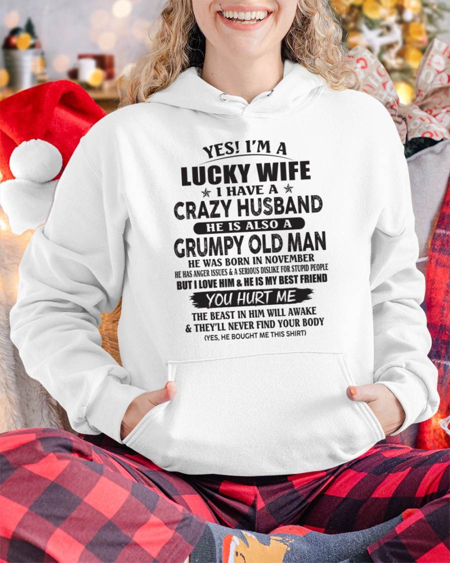 NOVEMBER - TO MY WIFE - I'M A LUCKY WIFE - GIFT FROM HUSBAND - tracy11 (SKU11-30-11)