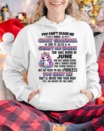 You Can’t Scare Me I Have A Crazy Grandma - Gift For Grandson And Granddaughter From Grandma - XUAN06 (SKU09-106-06)