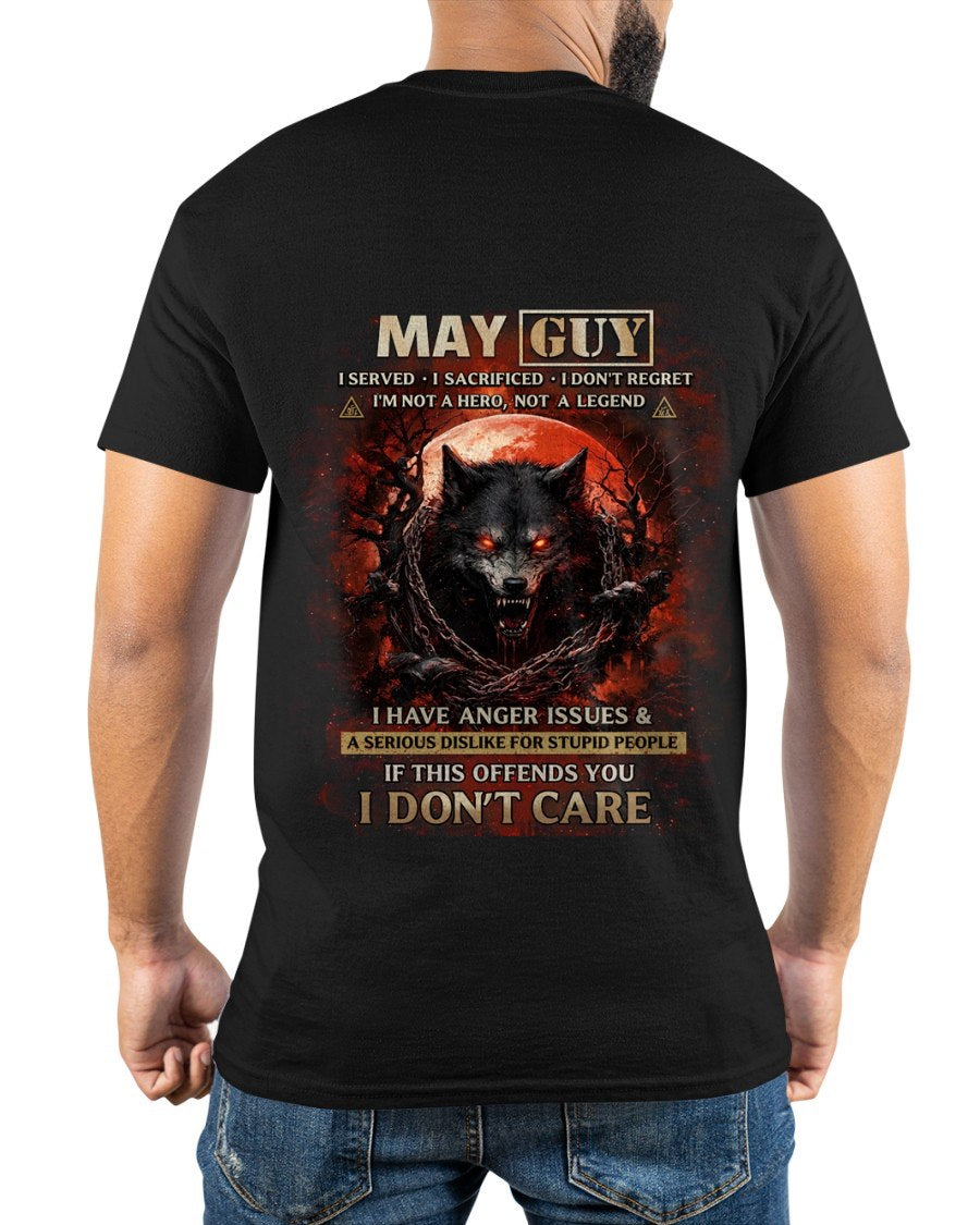 MAY - I DON'T CARE born in MAY T-shirt For MAN - TRACY05 (SKU2602-163-05)