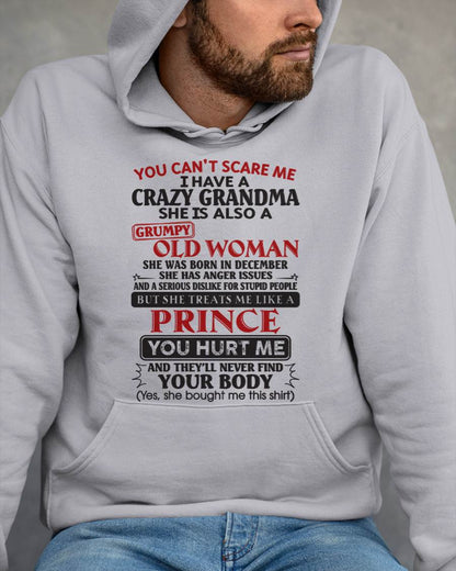 December – You Can’t Scare Me I Have A Crazy Grandma – Gift For Grandson And Granddaughter From Grandma – XUAN12 (SKU11-41-12)