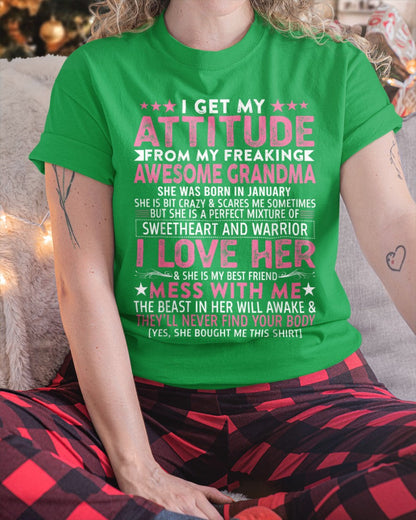 I GET MY ATTITUDE FROM MY GRANDMA JANUARY EDITION – FROM GRANDMA TO GRANDDAUGHTER tracy01 (SKU07-163-01)