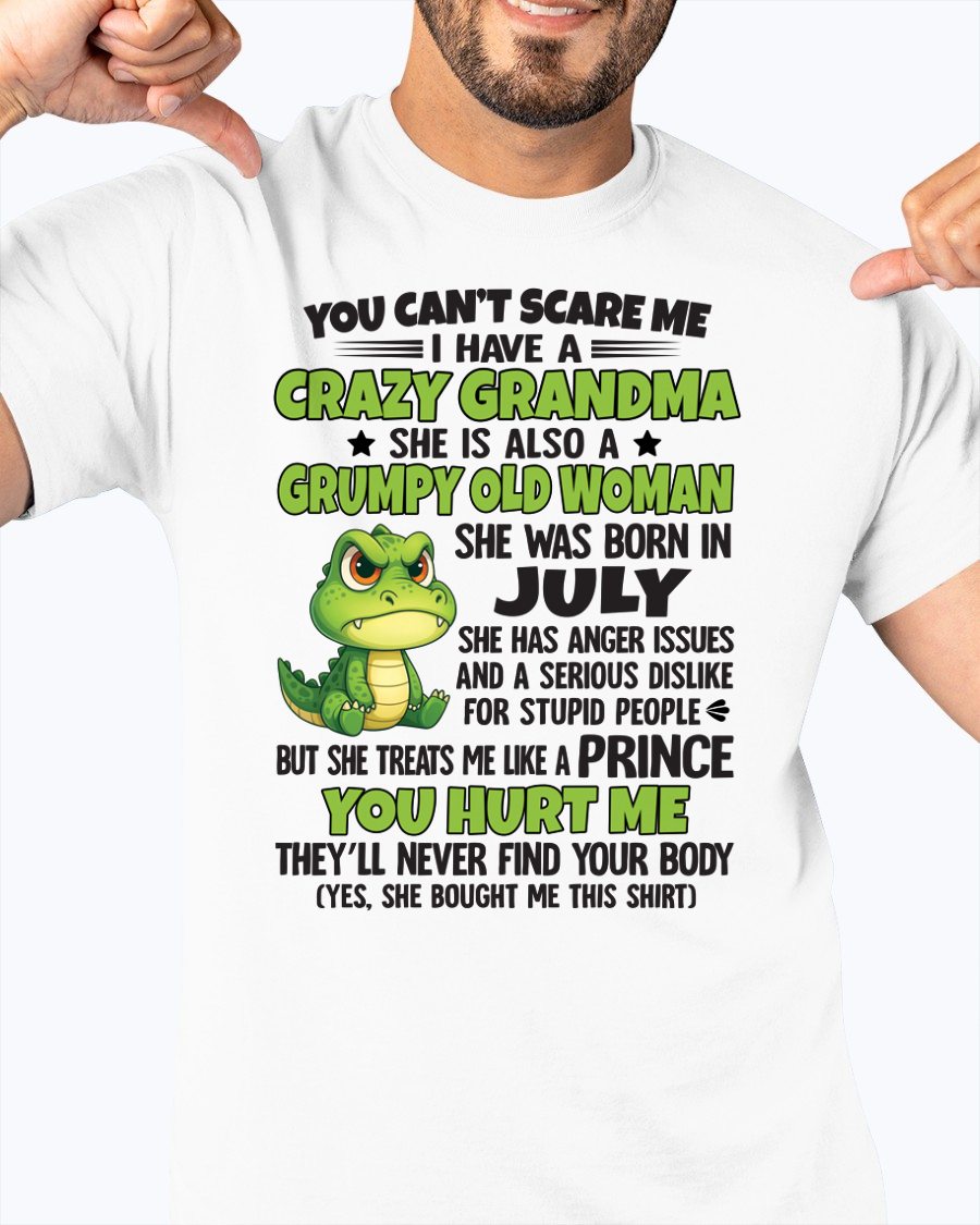 JULY - YOU CAN'T SCARE ME - FOR GRANDSON - GIFT FROM GRANDMA - tracy07 (SKU09-85-07)