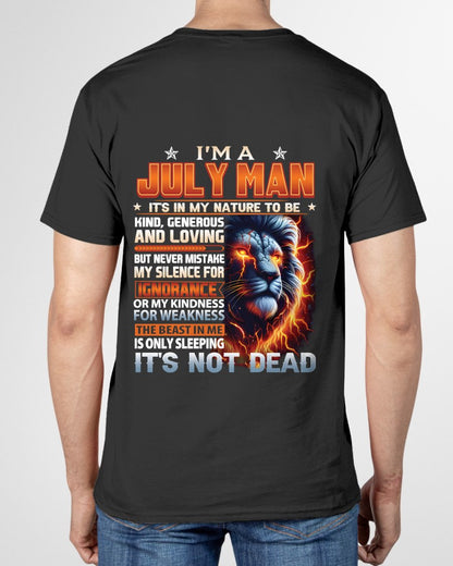JULY - IT'S NOT DEAD born in July T-Shirt For MAN - TRACY07 (SKU2602-115-07)