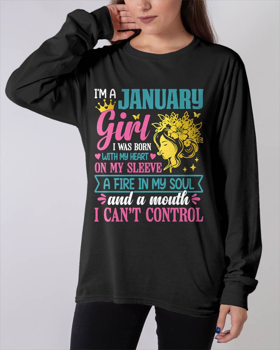 I'm A January Girl – T-Shirt For Woman – XUAN01 (SKU10-67-01)