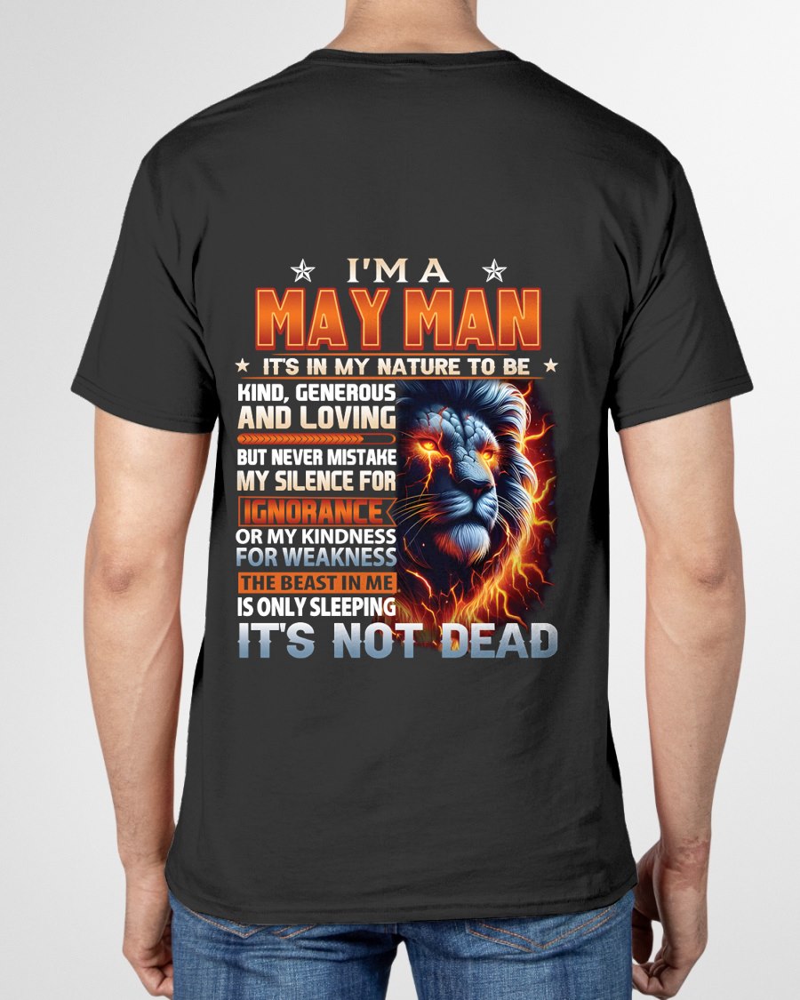 MAY - IT'S NOT DEAD born in May T-Shirt For MAN - TRACY05 (SKU2602-115-05)