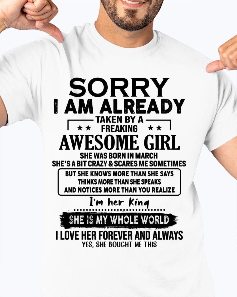 March - Awesome Girl born in March - Special gift for your boyfriend - From Wife tracy03 (SKU.AT16)