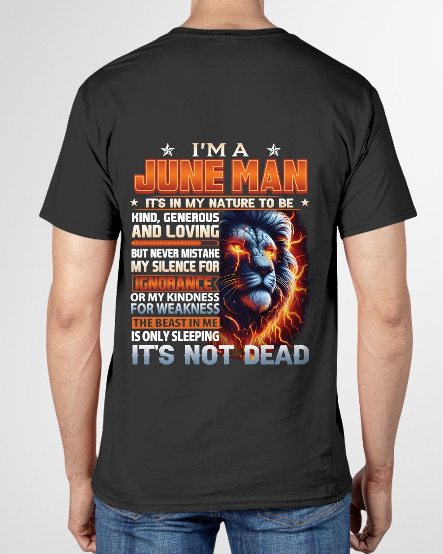 JUNE - IT'S NOT DEAD born in June T-Shirt For MAN - TRACY06 (SKU2602-115-06)