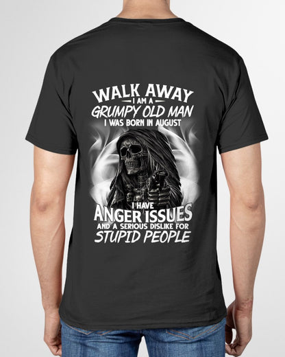 AUGUST - As a Grumpy old man born in AUGUST T-shirt For Man - TRACY08 (SKU2602-211-08)
