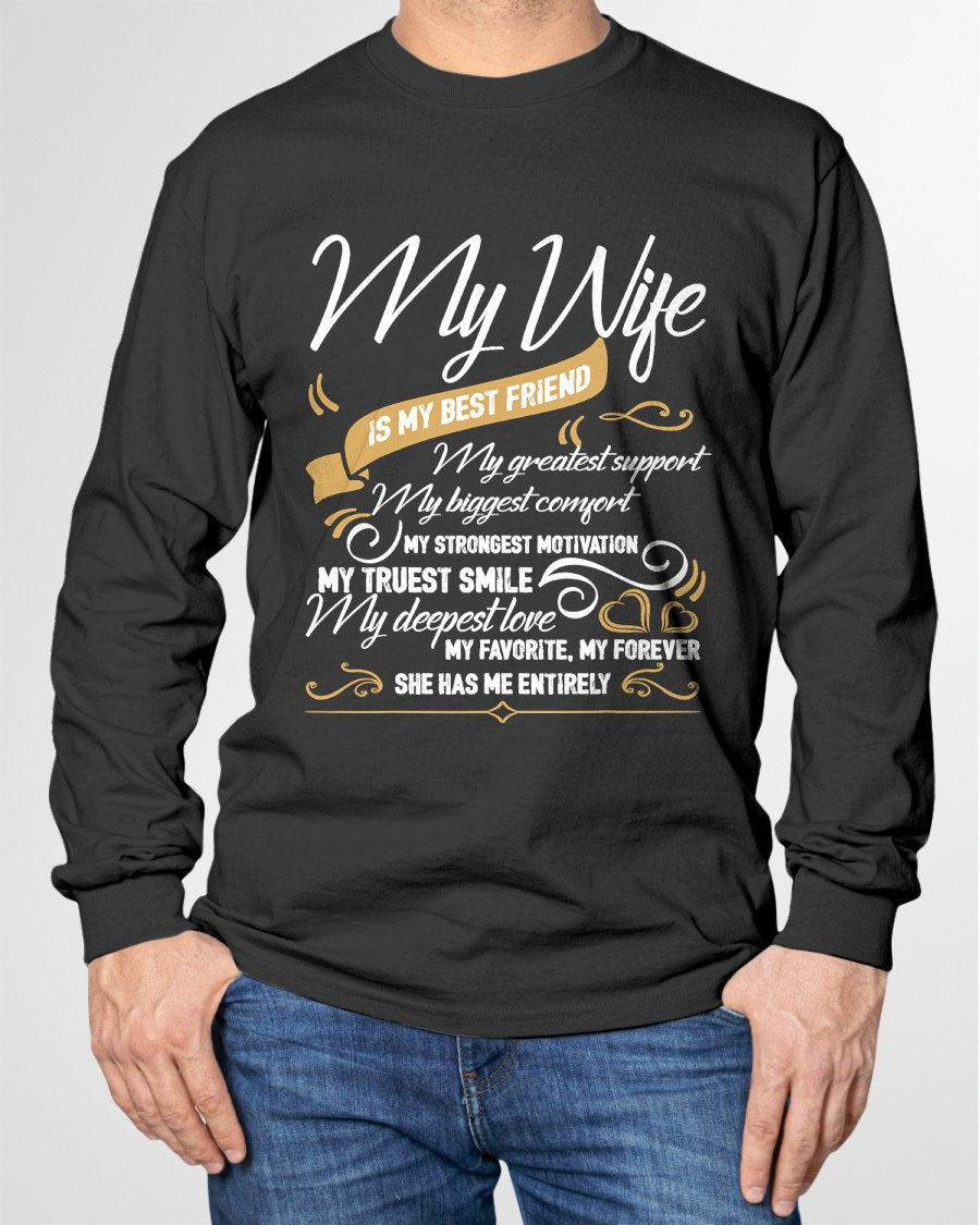 I Love My Wife T Shirt, My Wife is My Best Friend T Shirt From WIFE - TRACY00 (SKU-TRAN-1305015)