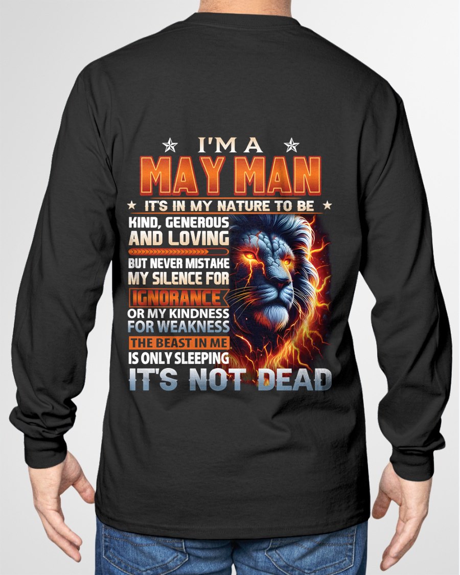 MAY - IT'S NOT DEAD born in May T-Shirt For MAN - TRACY05 (SKU2602-115-05)
