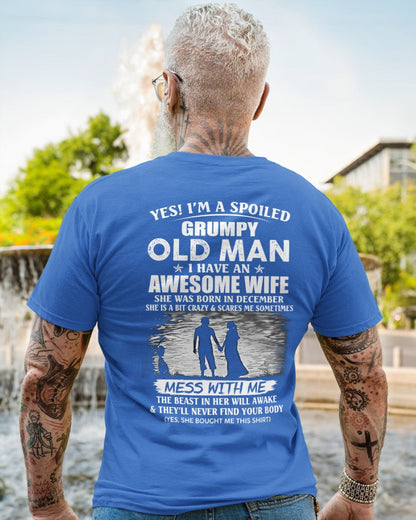 Awesome wife was born December - Gift for boyfriend, Gift for husband from wife - Perfect gift for your husband - tracy12 (SKU10-79-12)