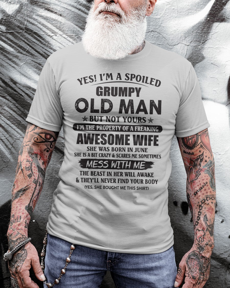 Awesome wife June - Perfect gift for husband from wife - tracy06 (SKU96-68-06)