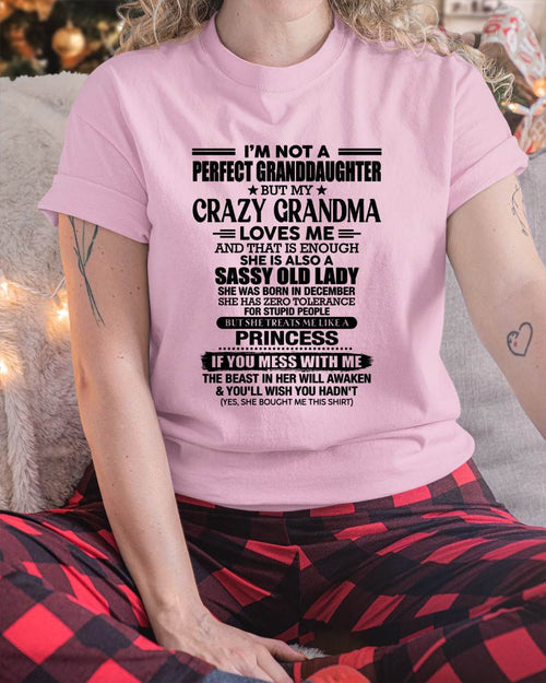 DECEMBER - I AM NOT A PERFECT GRANDDAUGHTER  - GIFT FROM GRANDMA -tracy12 - (SKU2607-189-12)