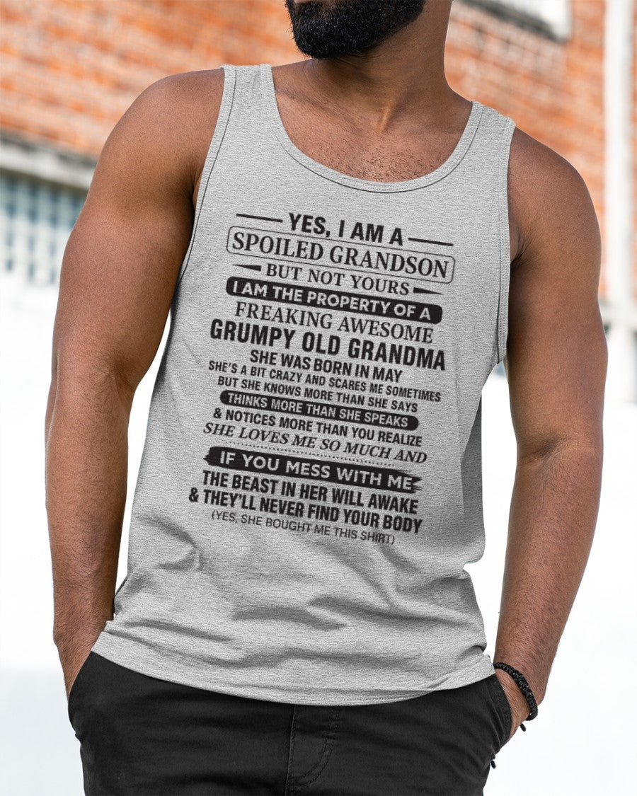 Yes I’m A Stubborn Grandson T-Shirt – Birthday Gift From May Grandma / Woman - tracy05 (SKU10-171-05)
