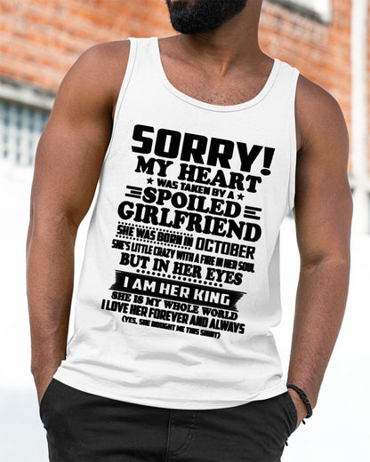 OCTOBER - I AM GIRLFRIEND KING T-Shirt From Wife - TRACY10 (SKU2605-323-10)