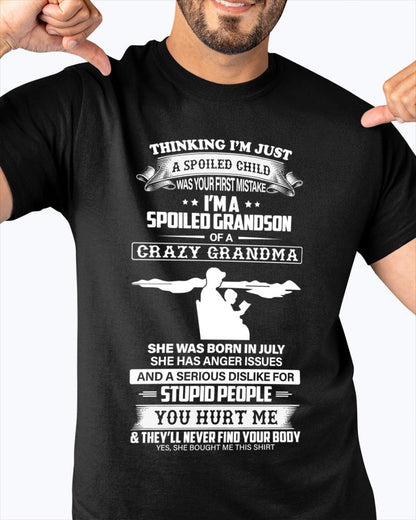 Spoiled by Grandma Shirt July Edition – From Grandma to Grandson tracy07 (SKU-GMS2-07)