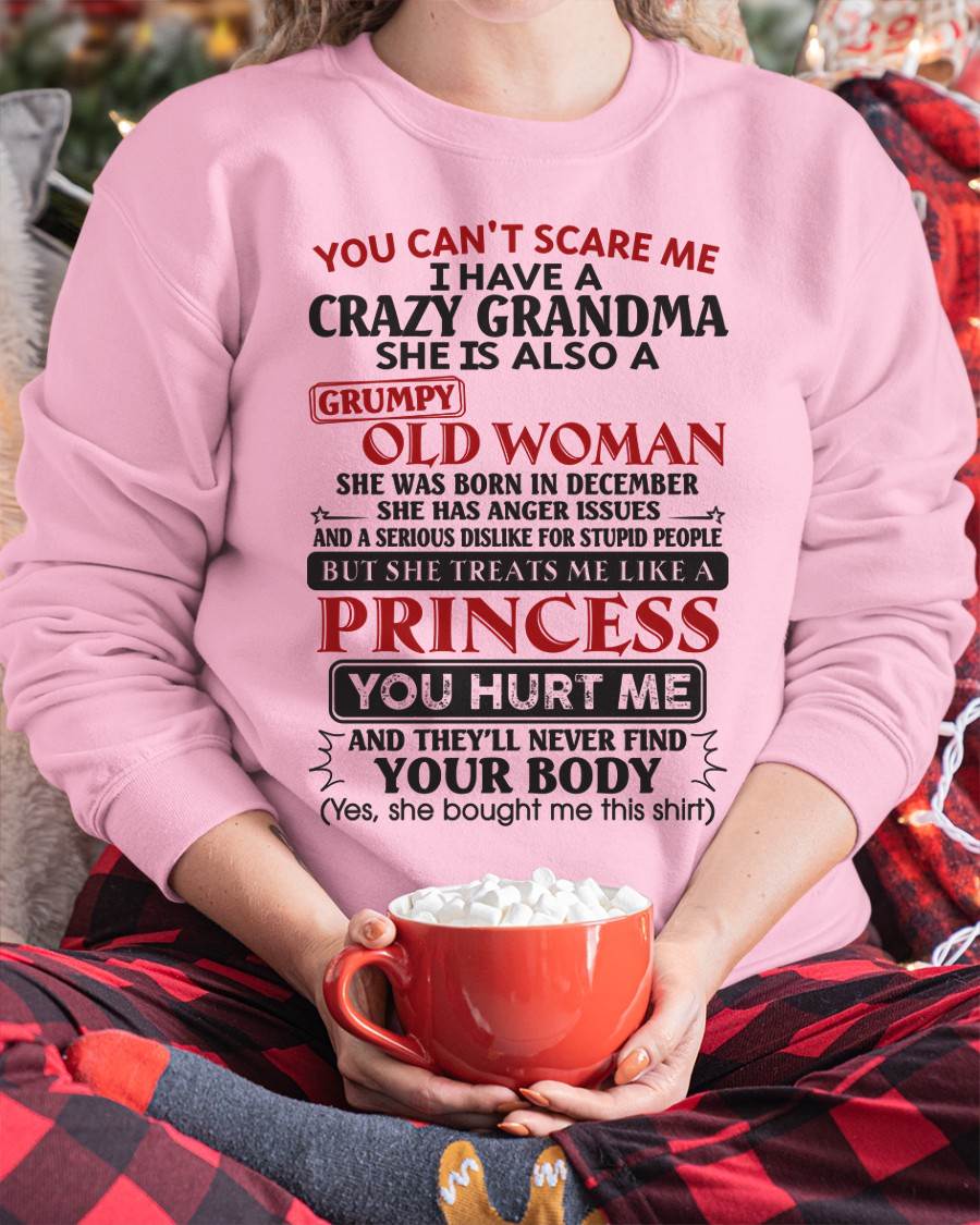 December - You Can't Scare Me - Gift For Grandson And Granddaughter From Grandma - XUAN12 (SKU10-76-12)