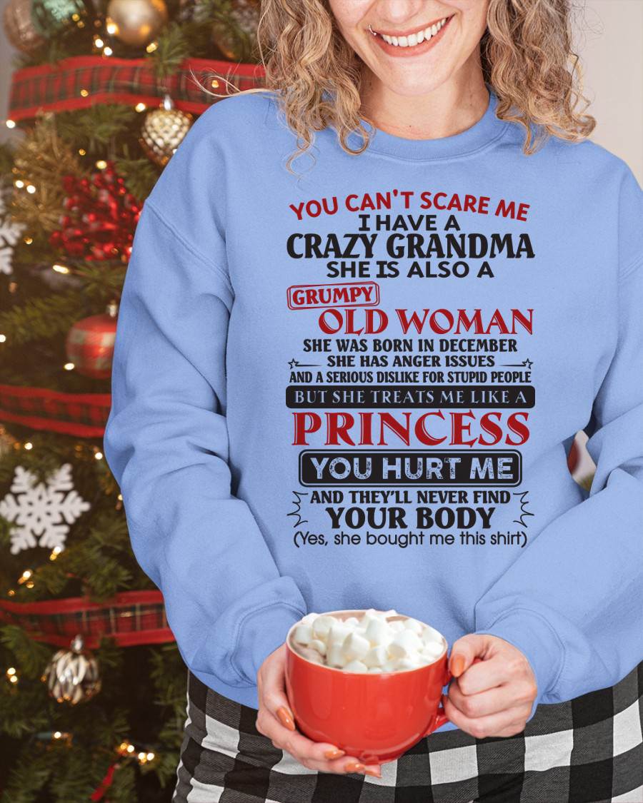December - You Can't Scare Me - Gift For Grandson And Granddaughter From Grandma - XUAN12 (SKU10-76-12)