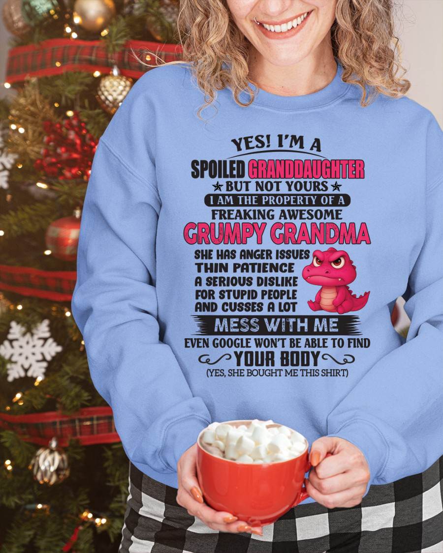 Yes! I'm A Spoiled Granddaughter - Gift For Grandson And Granddaughter From Grandma - XUAN00 (SKU09-96-00)