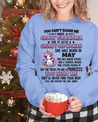 You Can’t Scare Me I Have A Crazy Grandma - Gift For Grandson And Granddaughter From Grandma - XUAN05 (SKU09-106-05)