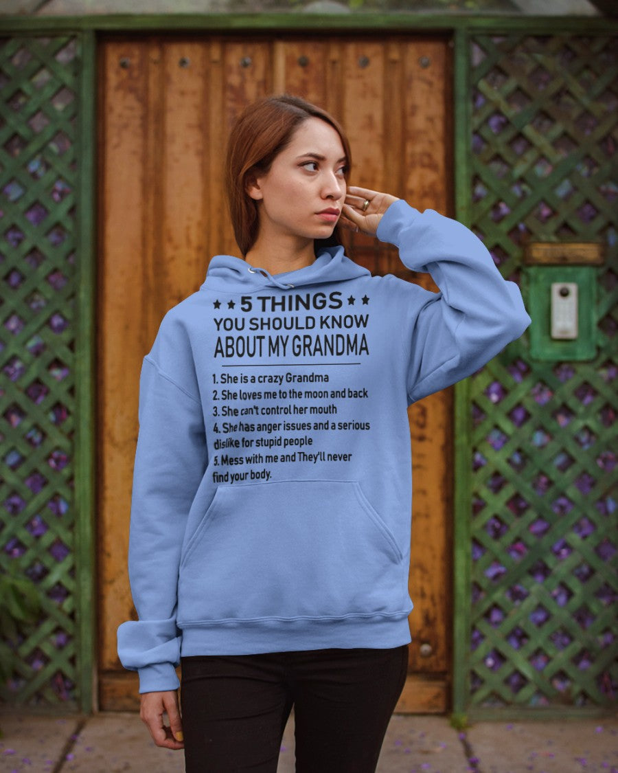 5 THINGS  YOU SHOULD KNOW ABOUT MY GRANDMA - Gift for granddaughter tracy00 (SKU10-18)