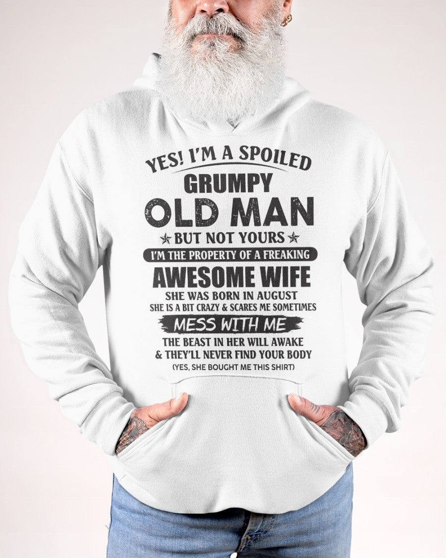 Awesome wife August - Perfect gift for husband from wife - tracy08 (SKU96-68-08)