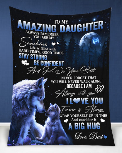 Special Gift "You are my sunshine" Blanket To Your Daughter  - From DAD TRACY00 (SKU2606-206)