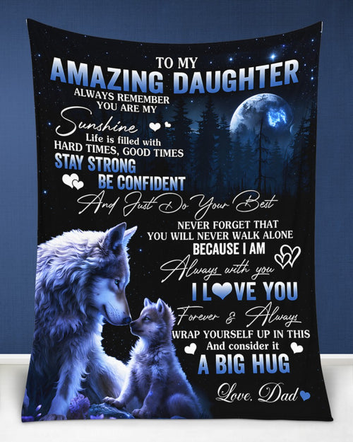 Special Gift "You are my sunshine" Blanket To Your Daughter  - From DAD TRACY00 (SKU2606-206)