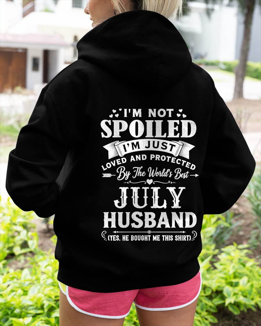 "I'M NOT SPOILED - I'M JUST LOVED AND PROTECTED BY MY HUSBAND" –  T - SHIRT FROM HUSBAND – tracy07 (SKU2606-165-07)