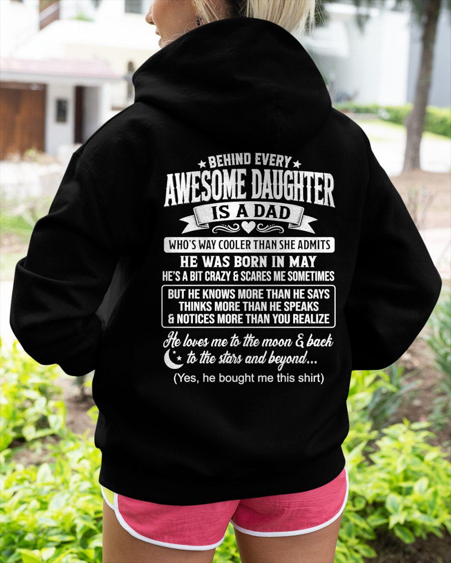 MAY - "DAD COOLER THAN DAUGHTER ADMITS" T-shirt From DAD - TRACY05 (SKU2606-249-05)