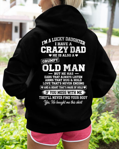 LUCKY DAUGHTER HAVE A CRAZY DAD T-shirt From DAD - TRACY00 (SKU2609-151-00)