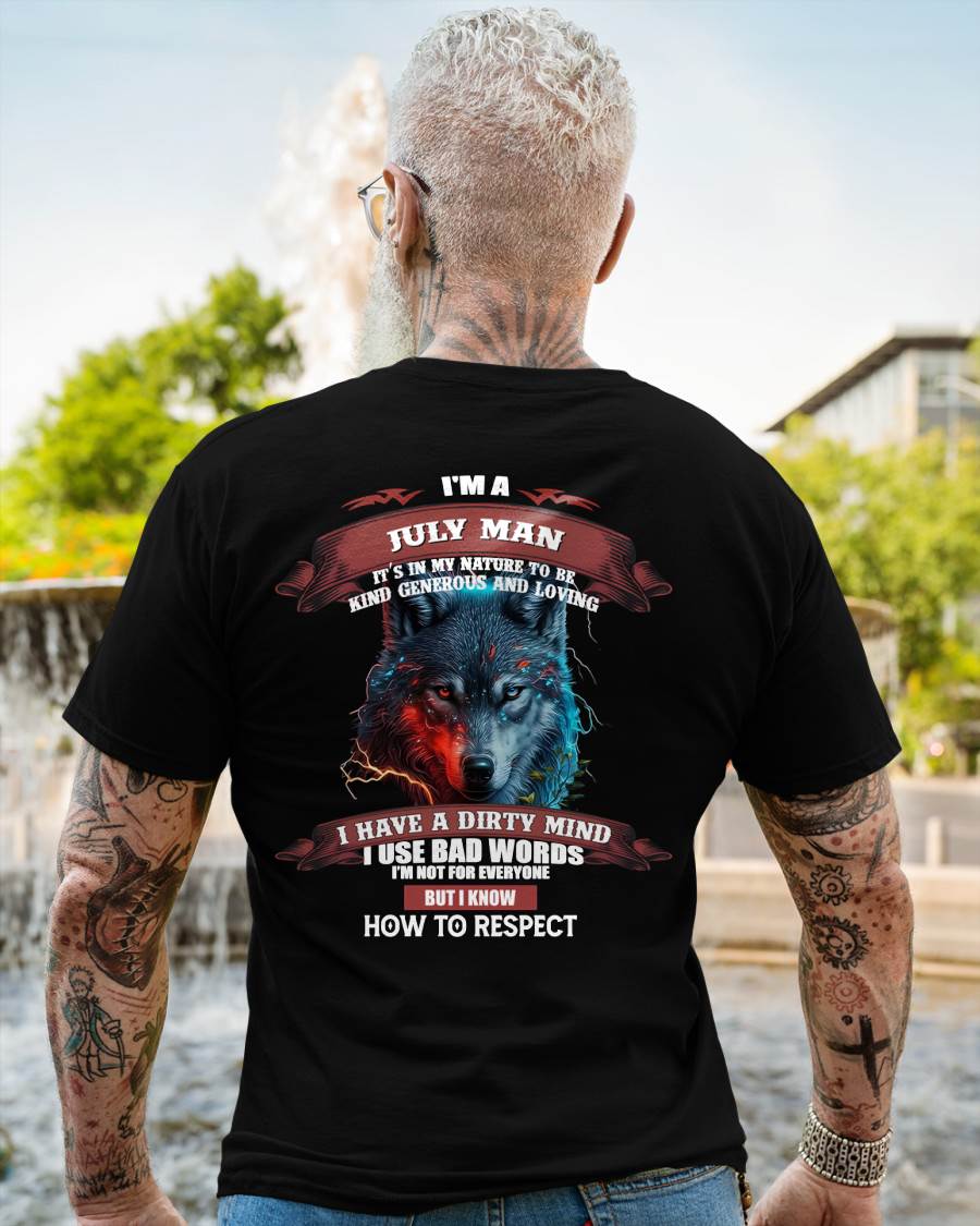 I’M A JULY MAN – T-SHIRT FOR MAN – xuan07 (SKU12-162-07)