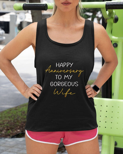 Happy Anniversary to My Gorgeous Wife Couples Idea T-Shirt For WOMAN - TRACY00 (SKU-TRAN-130505)