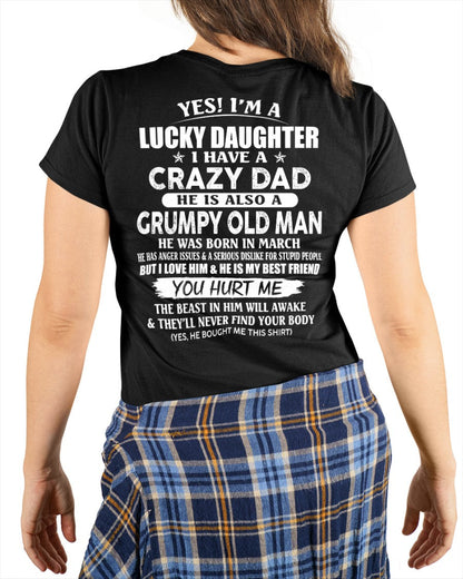 March - Awesome Grumpy Old Dad - Special gift for your daughter From Dad - KATE03 (SKU10-50-03)