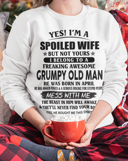 Grumpy Old Man April – Perfect gift for wife From Husband – tracy04 (SKU08-63-04)