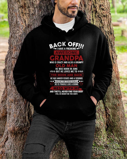 June – Back Off!!! I Have A Freaking Awesome Grandpa – Gift For Grandson And Granddaughter From Grandpa – XUAN06 (SKU10-153-06)