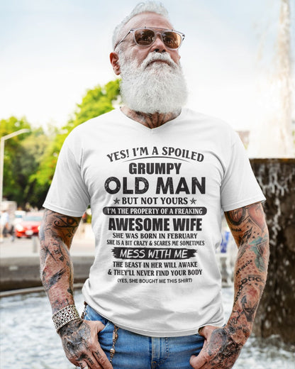 Awesome wife February - Perfect gift for husband From Wife - tracy02 (SKU96-68-02)