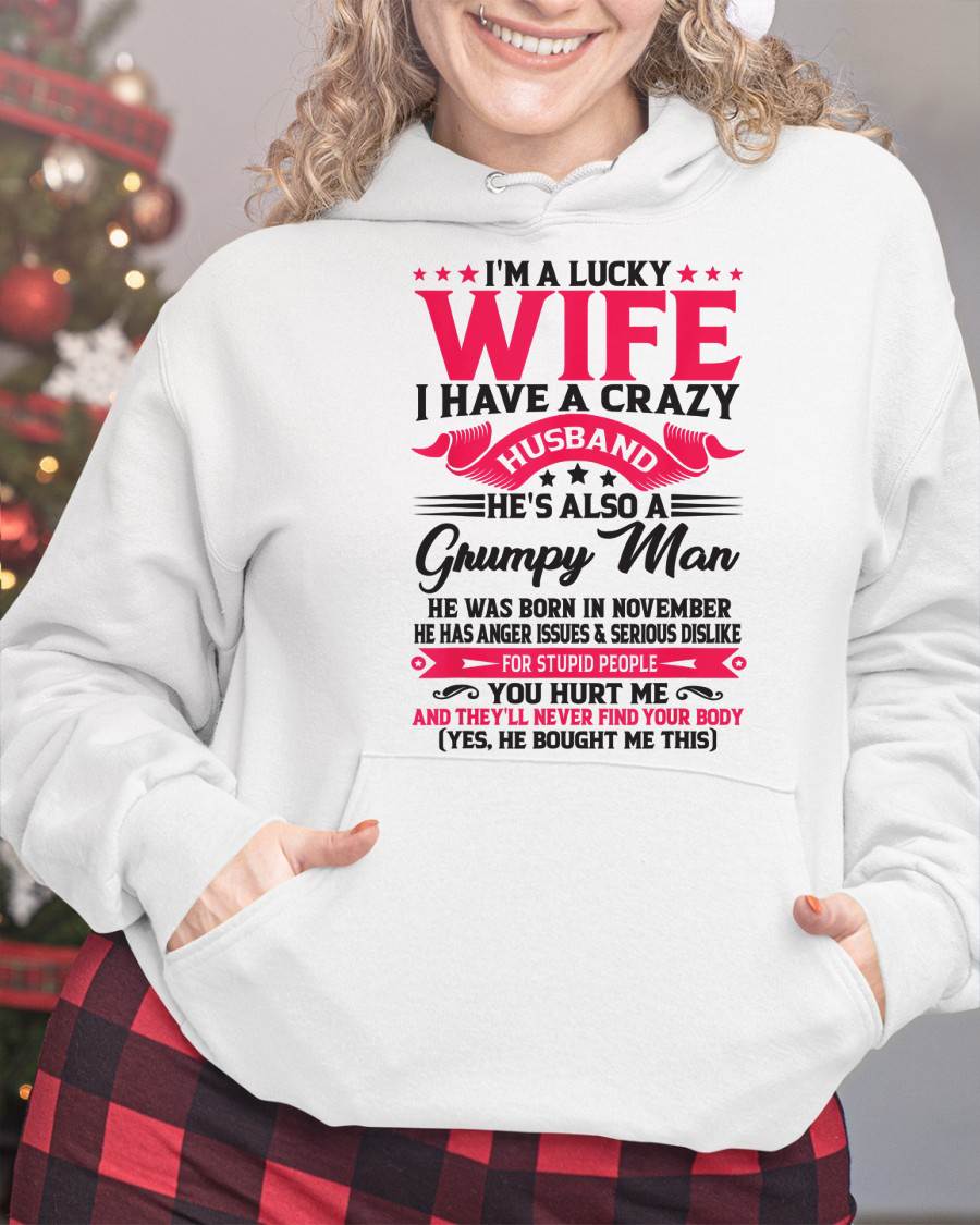 NOVEMBER - TO MY WIFE - I'M A LUCKY WIFE - GIFT FROM HUSBAND - tracy11 (SKU10-136-11)