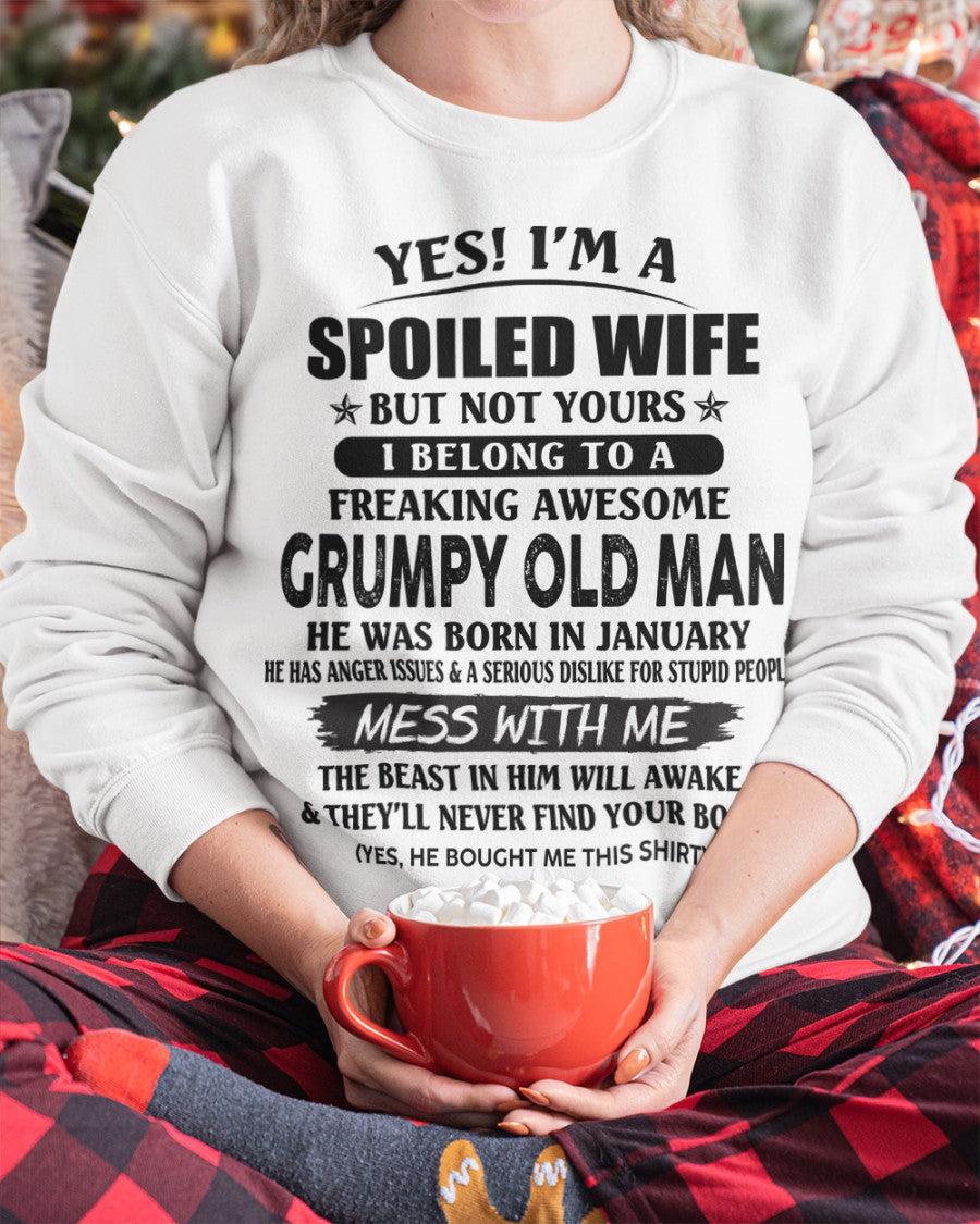 Grumpy Old Man January – Perfect gift for wife From Husband – tracy01 (SKU08-63-01)
