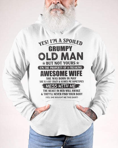 Awesome wife May - Perfect gift for husband from wife - tracy05 (SKU96-68-05)